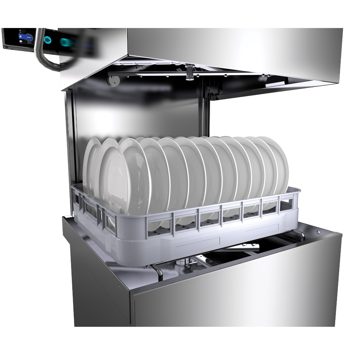 Washtech ALC Passthrough Dishwasher with Heat Recovery - 600mm Rack - with plates