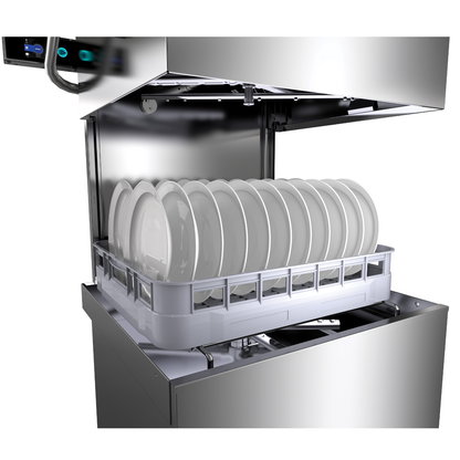 Washtech ALC Passthrough Dishwasher with Heat Recovery - 600mm Rack - with plates