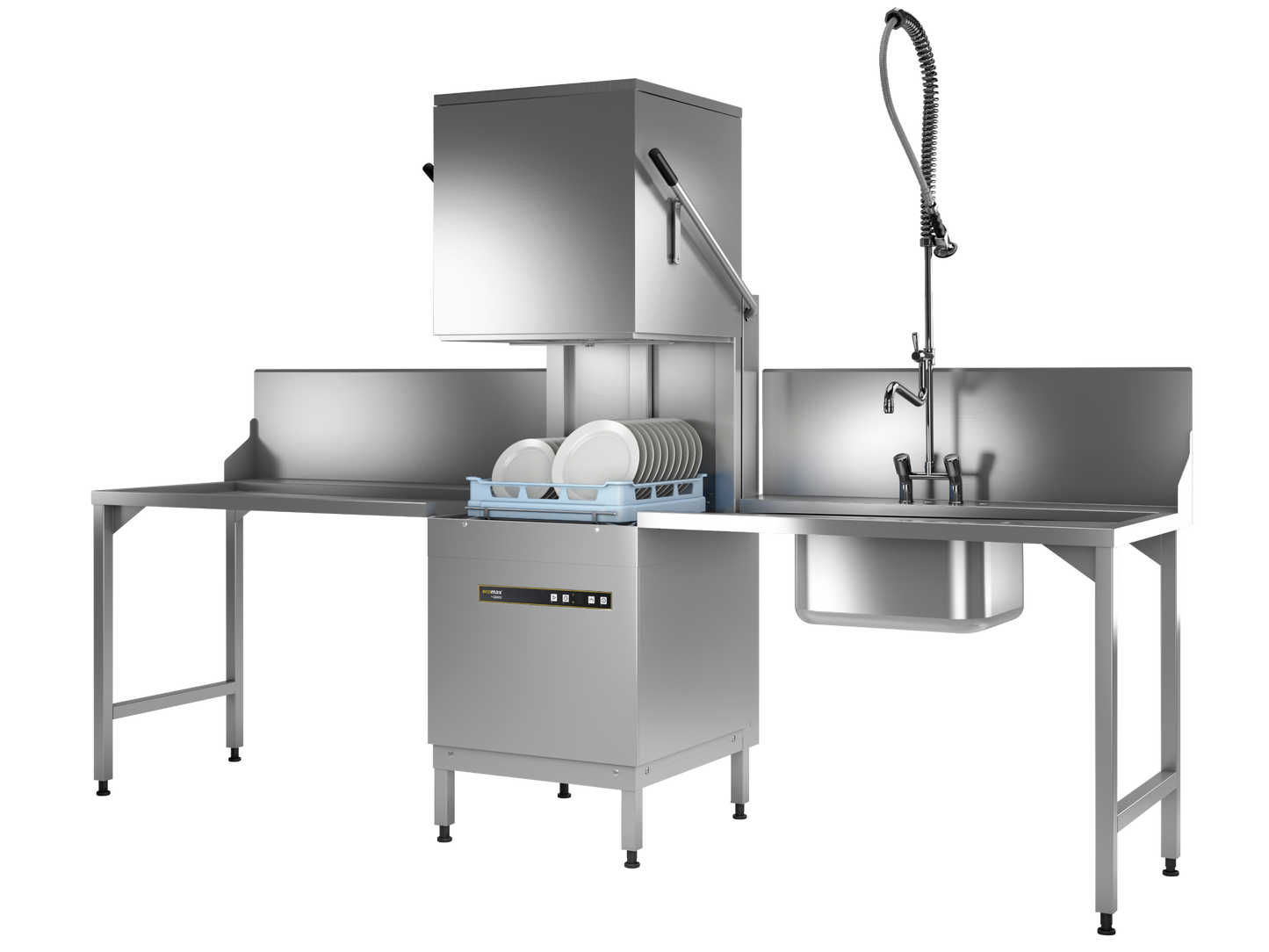 Hobart Ecomax 604 Passthrough Dishwasher – 500mm Rack